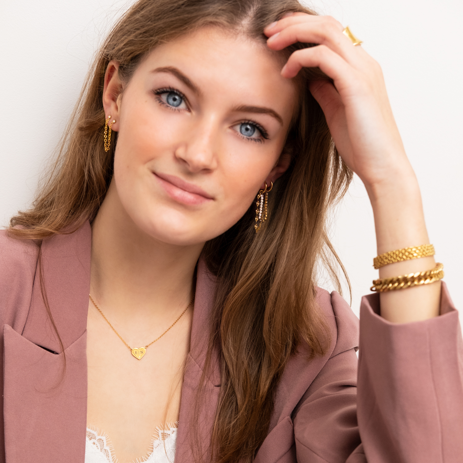 gouden ketting shiny graveerbaar