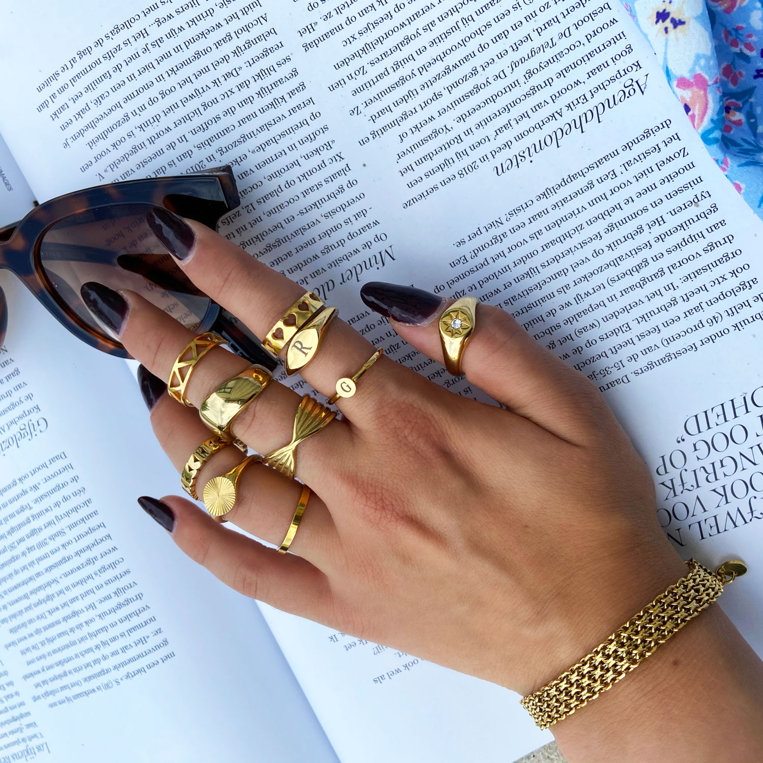 Trendy ringen om te shoppen