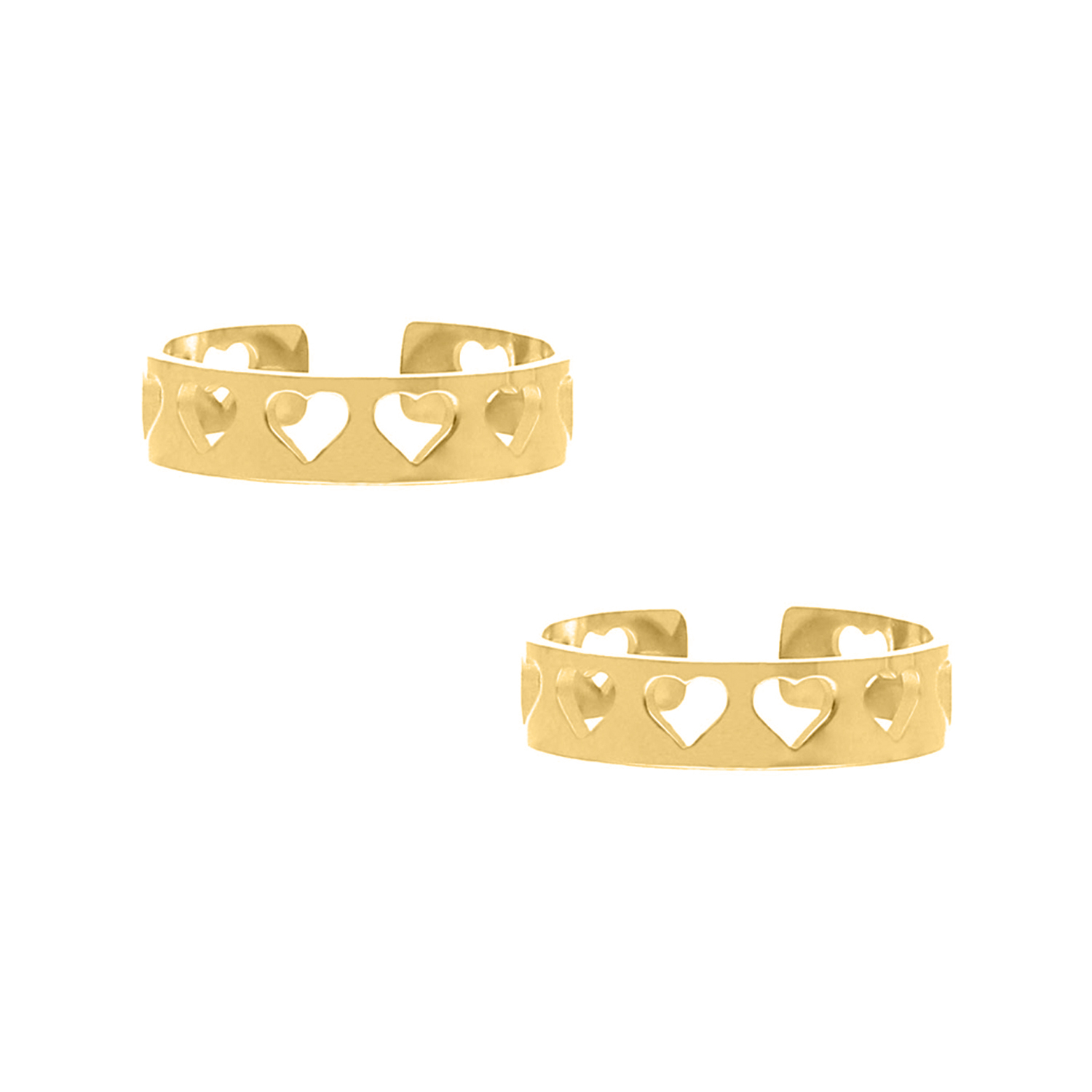 Vriendschapsringen hartjes goldplated