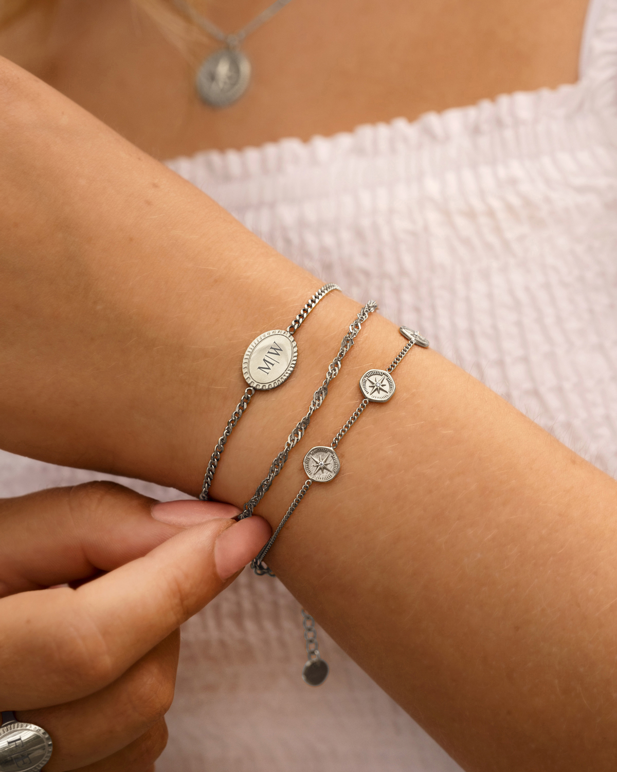 Vintage initial bracelet