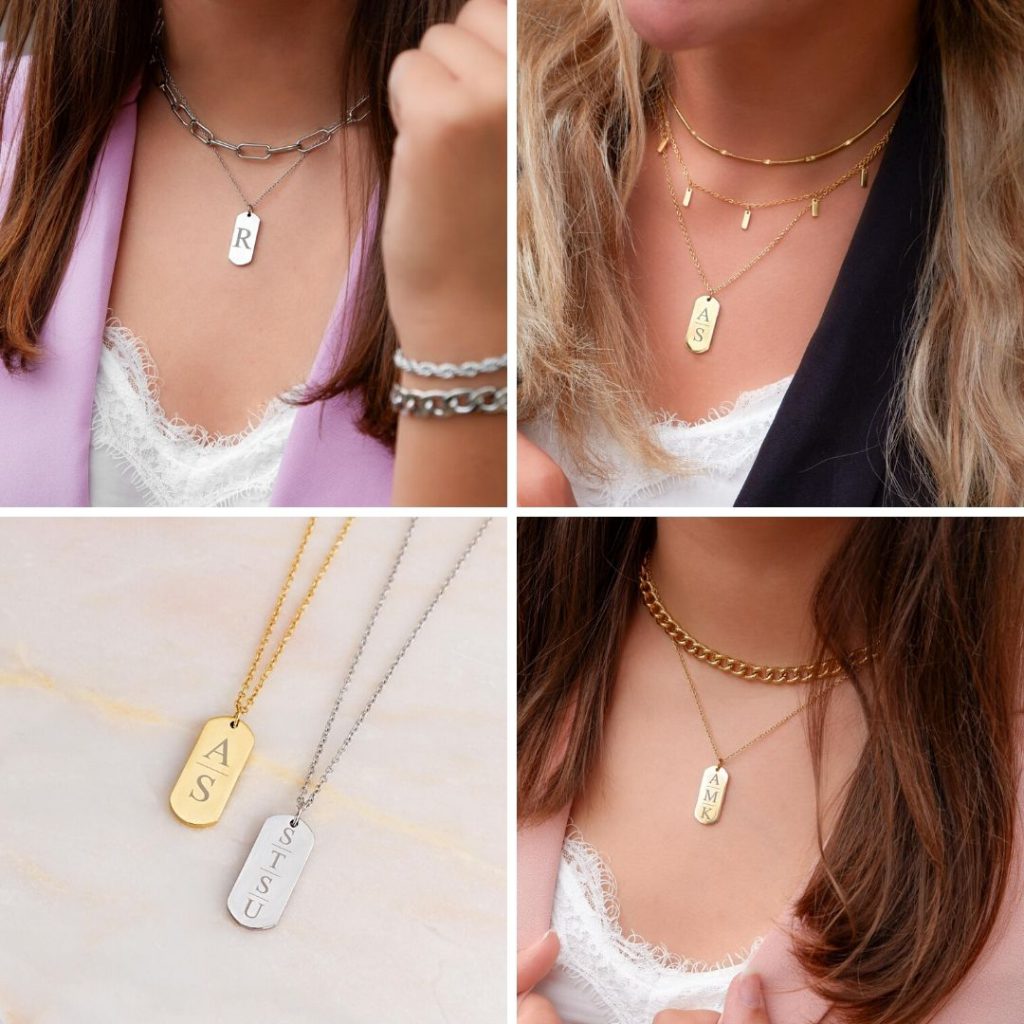 kettingen met letters in necklace layer
