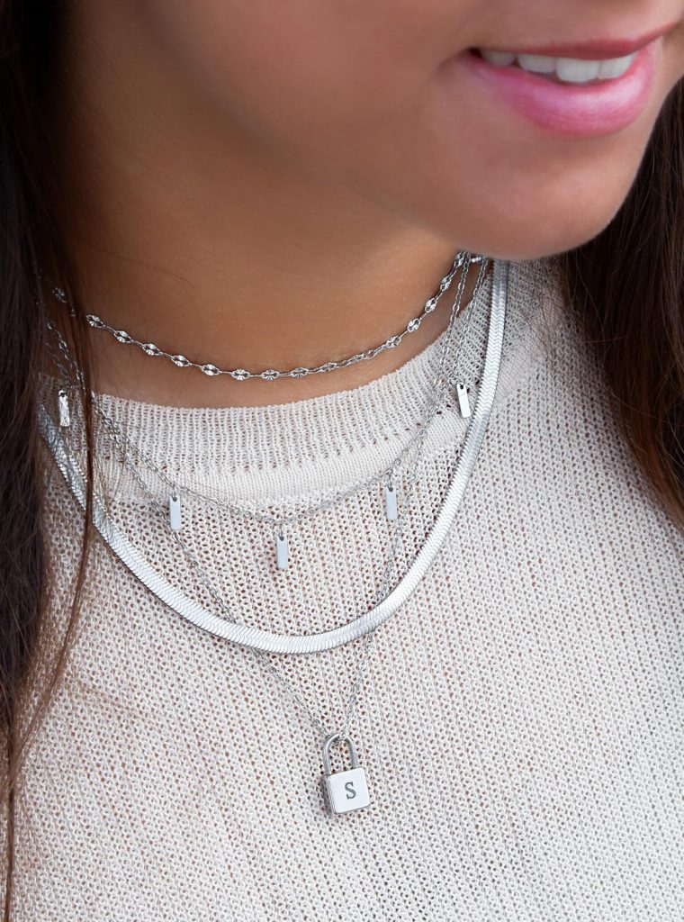 zilveren necklace layer inspiratie