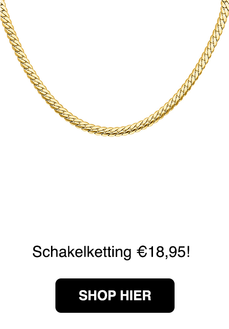 gouden platte schakelketting