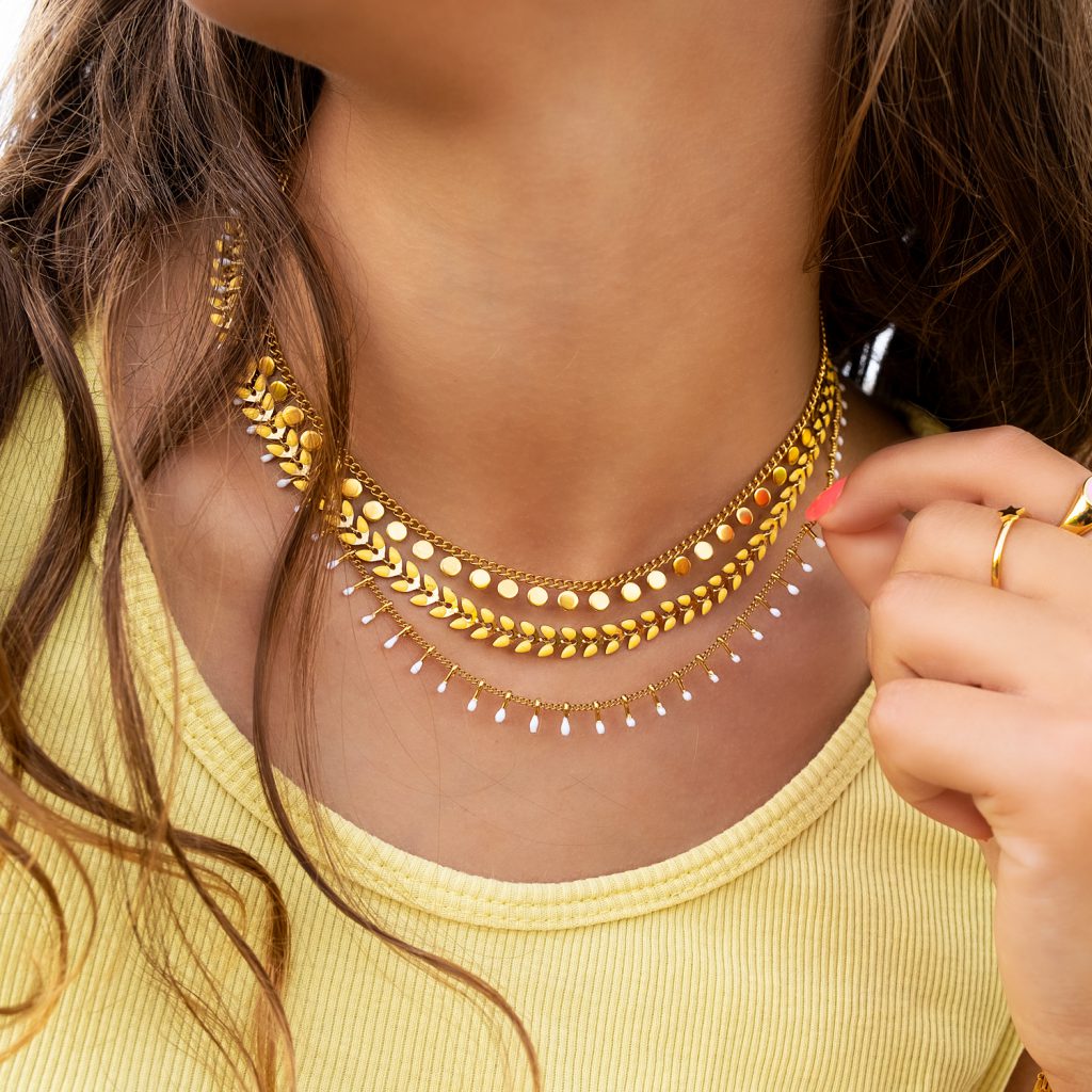necklaceparty goud summervibes 