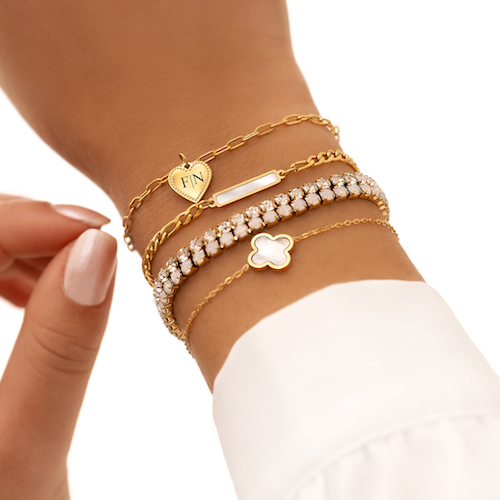 gouden bedelarmbanden mix