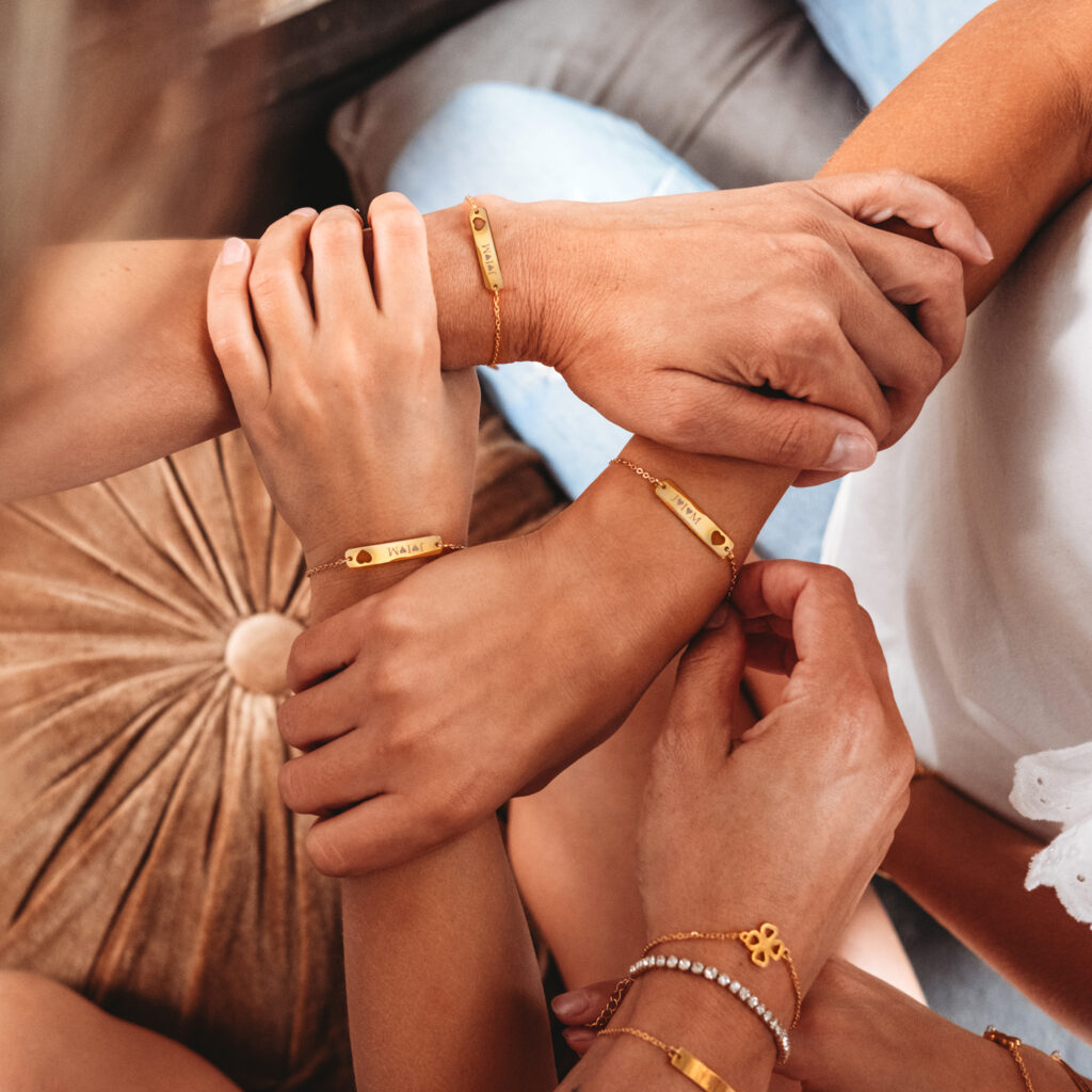 moeder en dochter armbanden goud