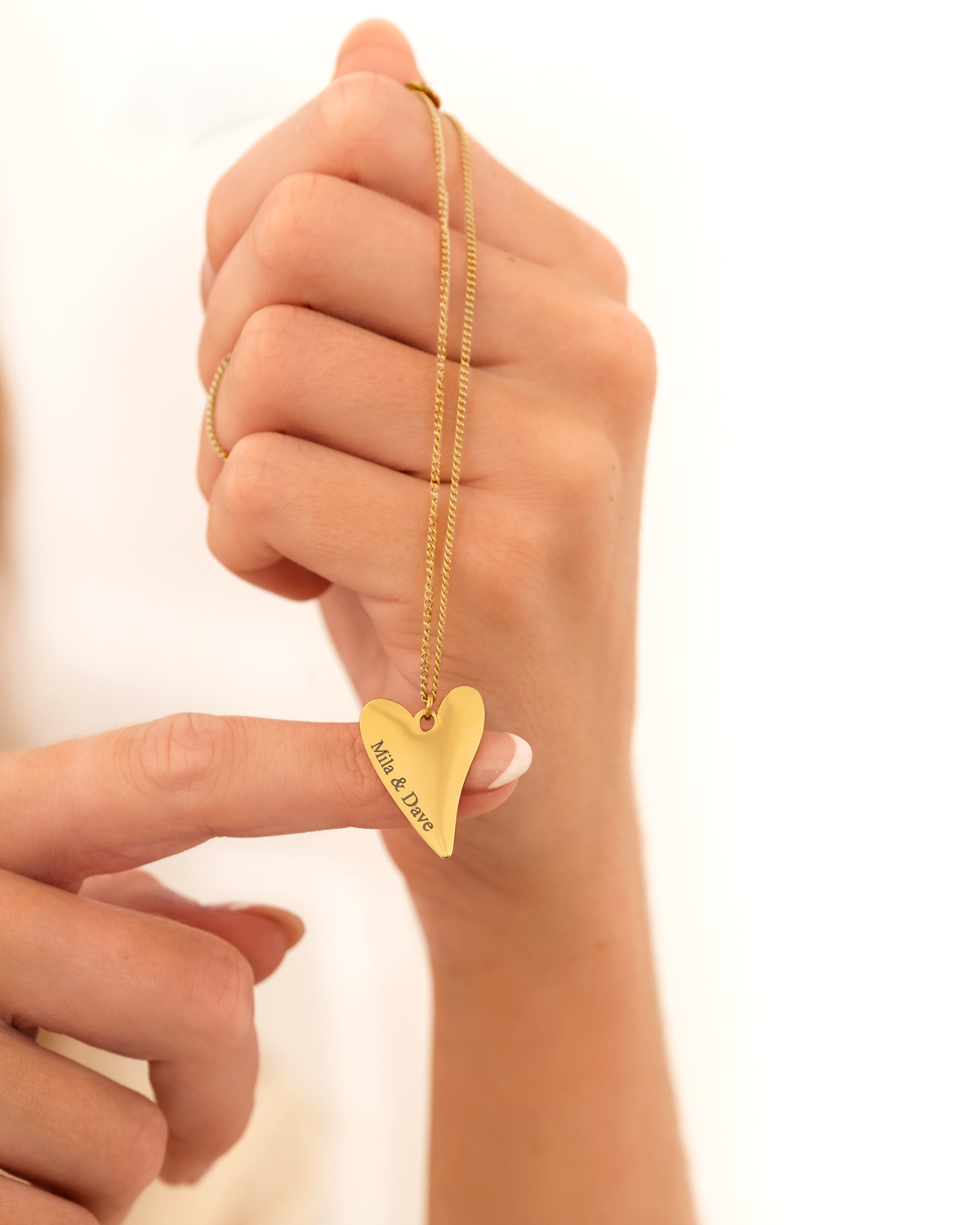 sweet heart ketting gravering